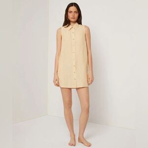 NWT Onia Air Linen Sleeveless Shirtdress | Size small